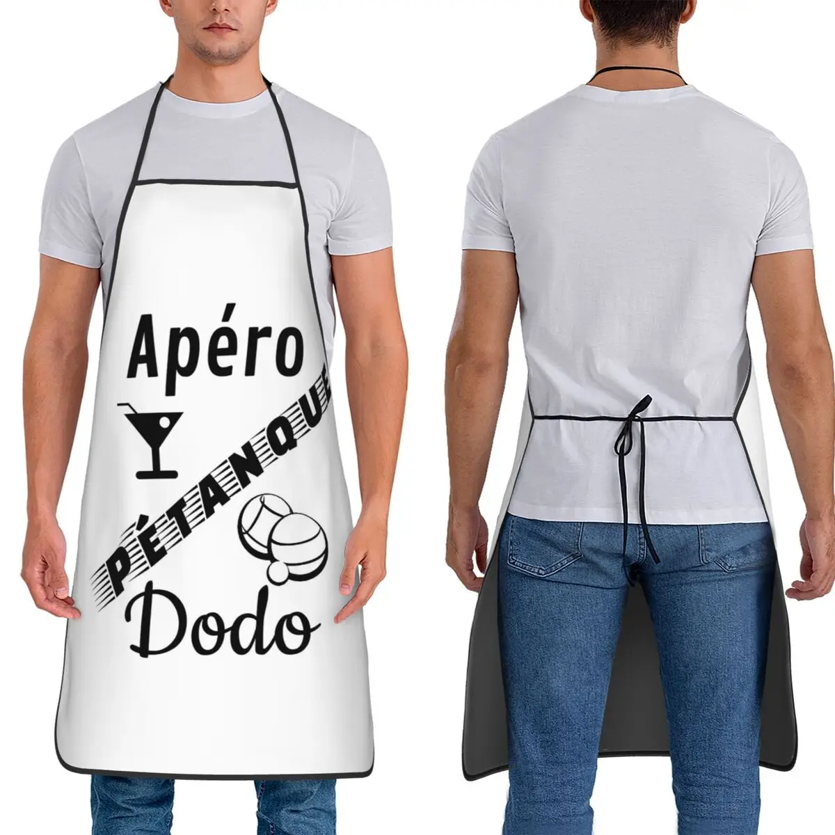 Petanque Apero Petanque Dodo Humor Gift Apron Chef Cuisine Tablier Waterproof Bib Kitchen Cleaning Pinafore For Unisex Gardening