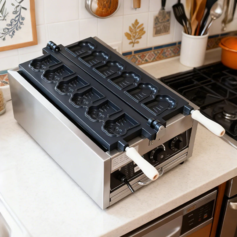 

Вафельница с кошачьей лапой, электрическая, 6 шт., кошачий медведь, тигровая лапа, форма, пекарь для торта, электрическая закусочная, коммерческая техника 110/220 В