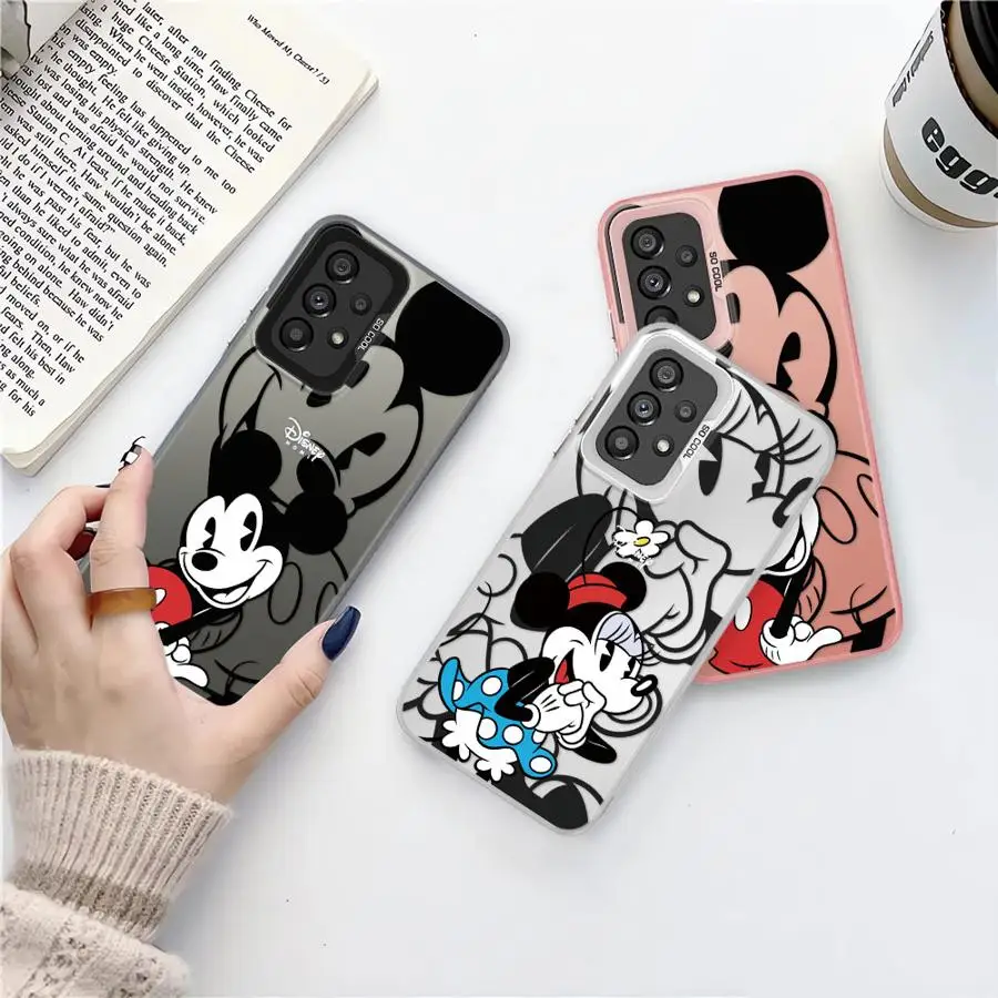 Coque arrière de téléphone Disney Mickey Minnie Mouse, étui pour Samsung Galaxy A72 A51 A56 A53 A35 A54 A73 A71 A55 A52 A26 A36