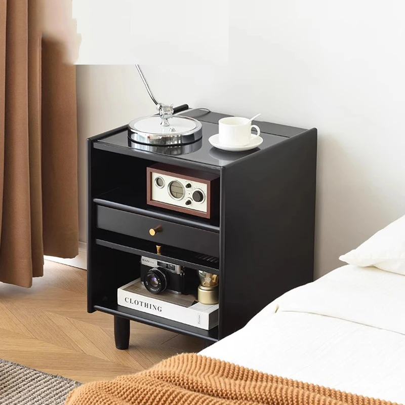 

Nordic Modern Nightstands With Drawers Glass Minimalist Premium Nightstands Luxury Glam Cajones De Dormitorio Home Furniture