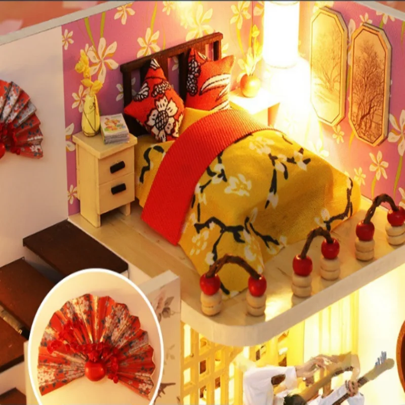 OUZEY اليابانية Zen Cottage DIY، فيلا خشبية ثلاثية الأبعاد، هدية تحت عنوان الخيزران والقيقب للمراهقين #3