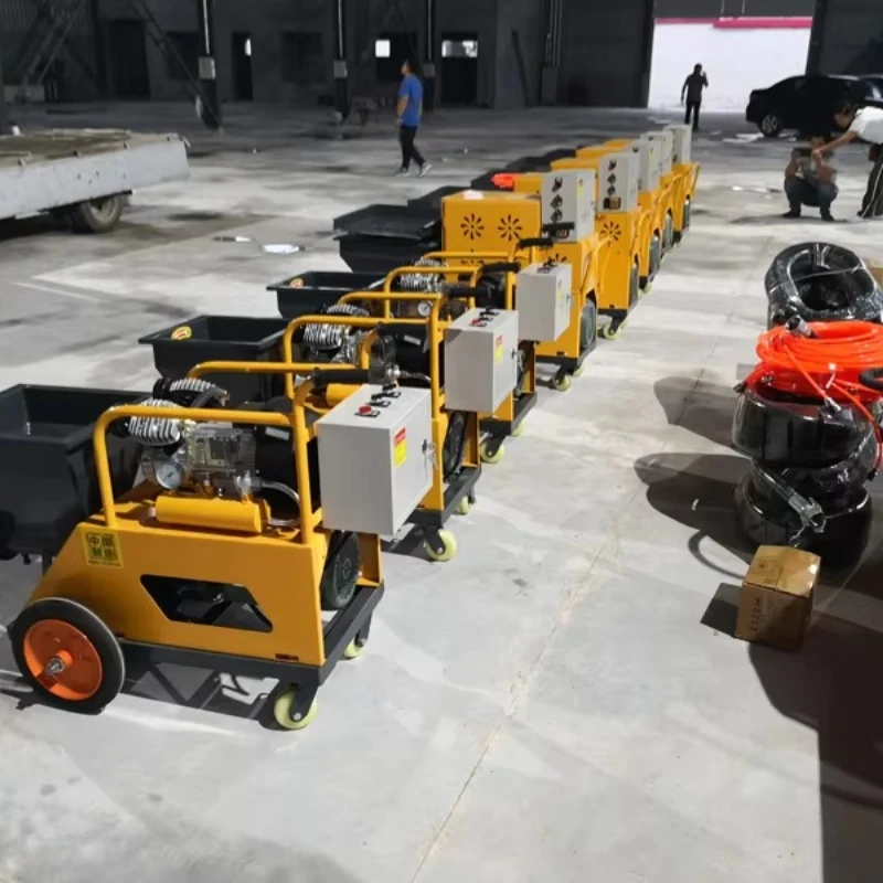 Hot Selling 220V Retail Construction Cement Plaster Sand Mortar Spray Machine Large Power New Engine Motor for Construction Site