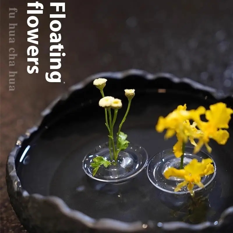 

Clear Floating Flower Holder (6/10 Pcs) - Hydroponic Aquarium Plant Stand for Water Planting Bowl & Home Decor