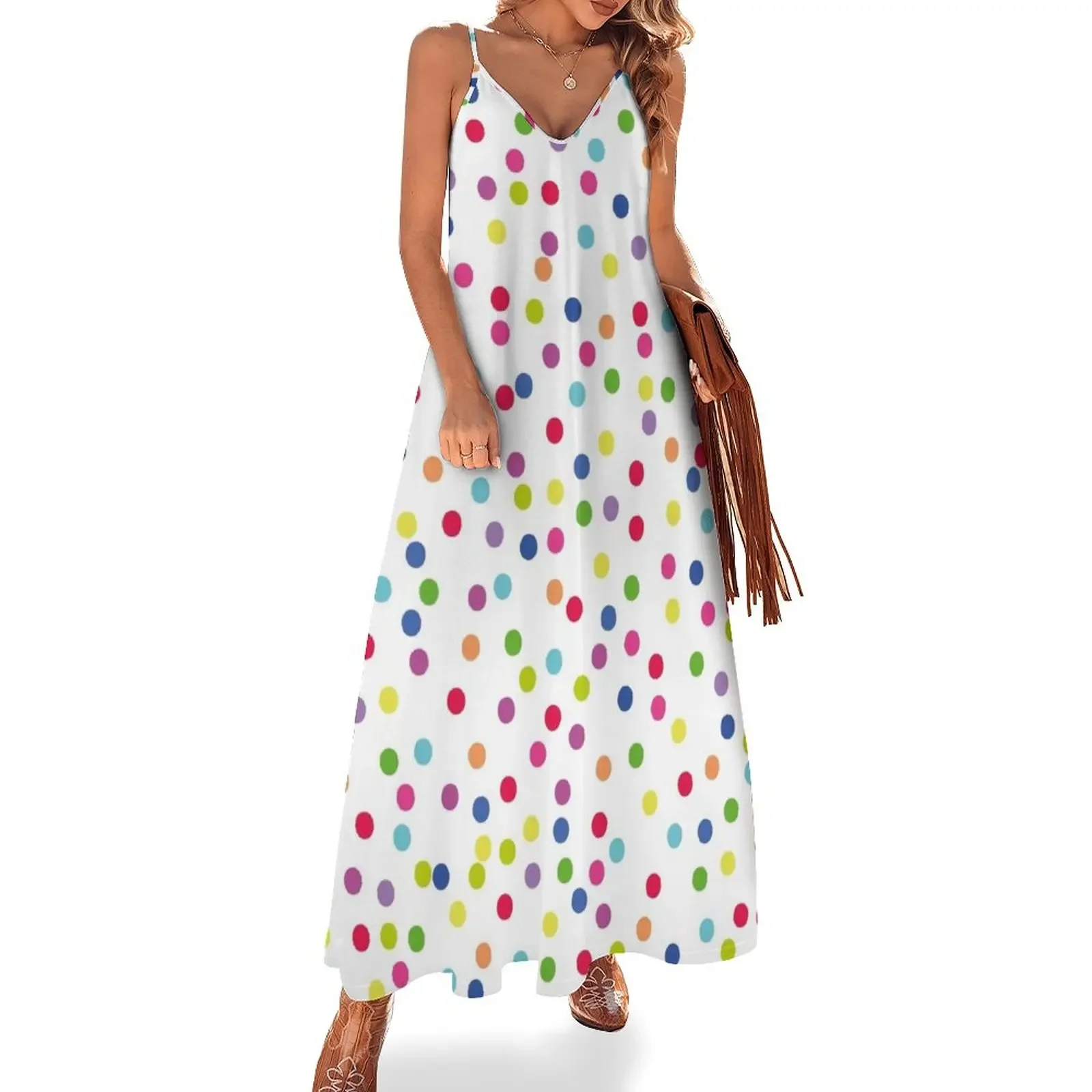 

Happy Spots Sleeveless Dress evening dress ladies women's evening dress 2024 summer daily party night