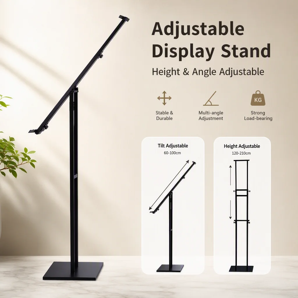 Freestanding Vertical Poster Display Stand for Indoor Signage, Lightweight Metal Floor Stand for Retail Stores and Shopping Mal