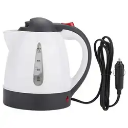 12v 24v Vehicle Truck Hot Kettle Car Electric Kettle 1000ml Large Capacity Portable Travel Water Boiler Coffee Heated Tea Pot