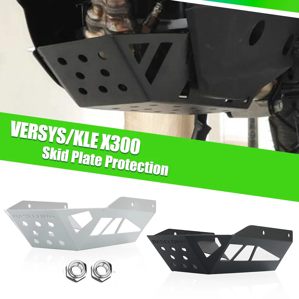 

Skid Plate Bash Frame Guard For Kawasaki Versys/KLE X300 2017-2022 2023 2024 Under Engine Protection Cover Motorcycle Accessorie