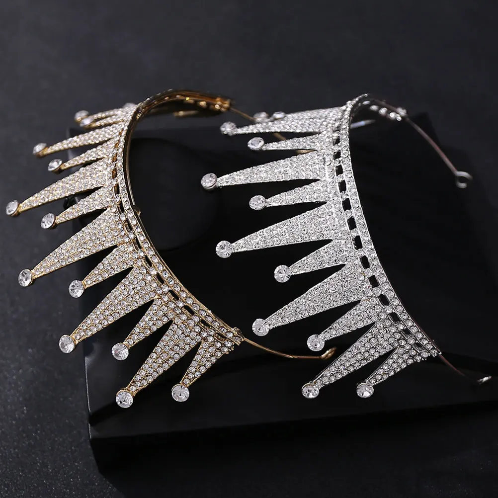

Rhinestone Crystal For Women Wedding Headpiece Bridal Birthday Crown Tiara Crown Princess Hair Accessory Lightweight Durable