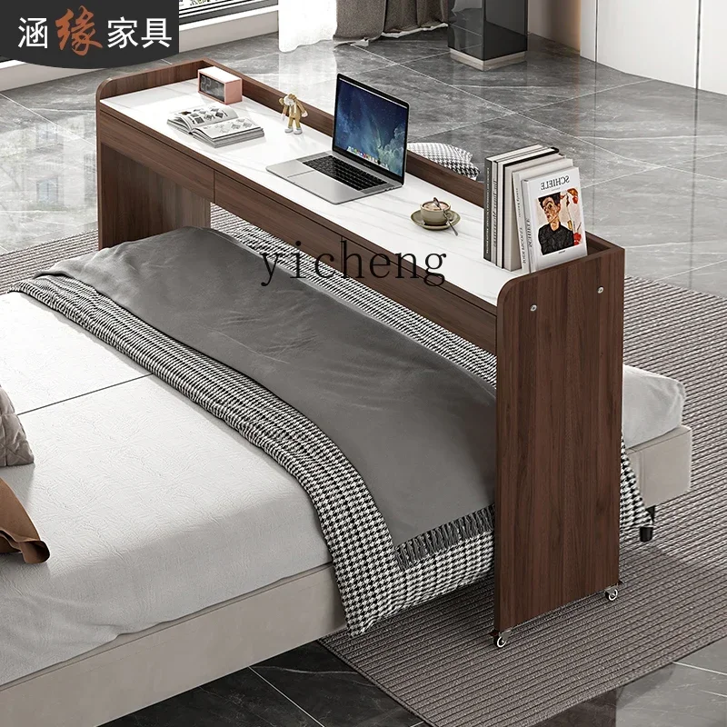 

D- removable bedroom rock slab computer table small household bed desk modern simple cross bed table