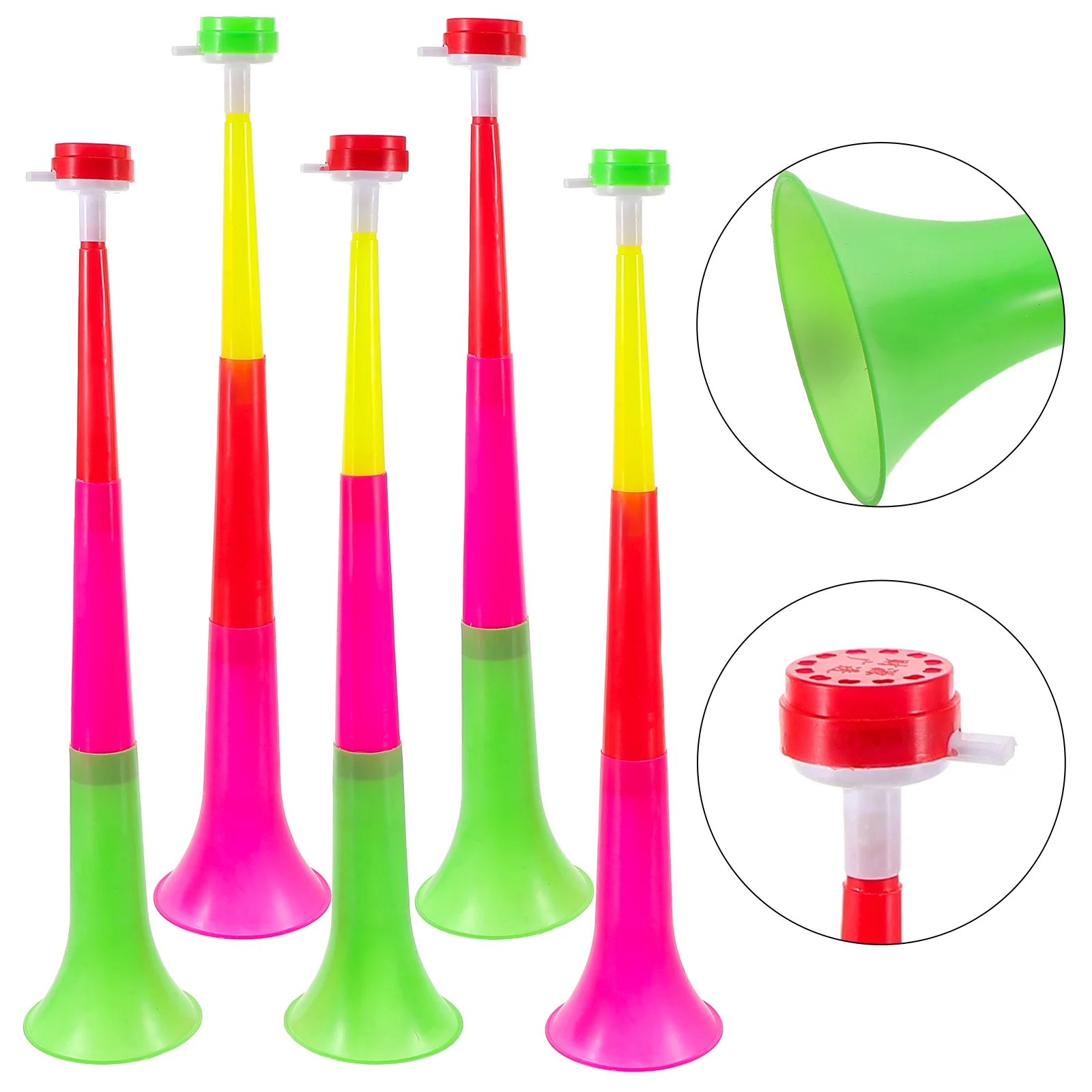 

5Pcs Foldable Plastic Horn for Sporting Events Telescopic Noisemaker Fan Accessories Party Celebration Use Plastic Stadium Horn