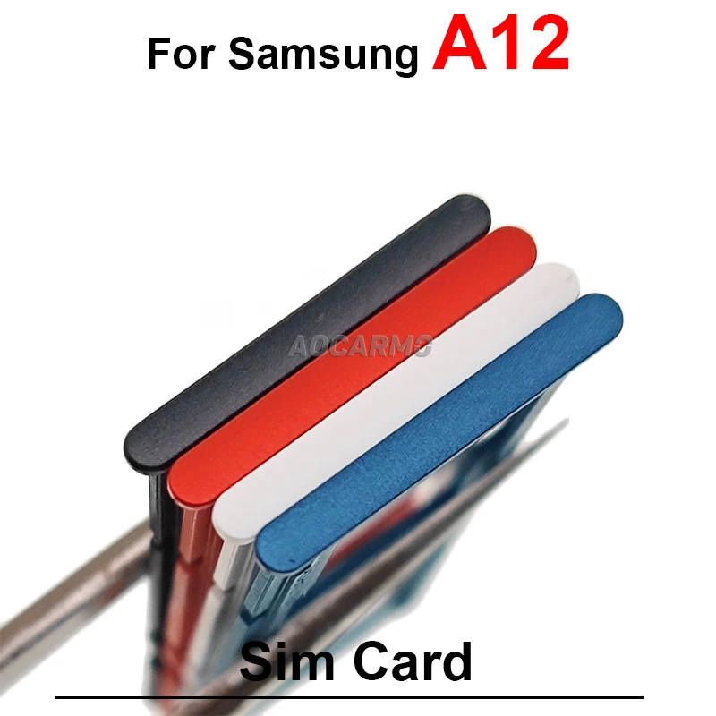 For Samsung Galaxy A22 5G A12 A125 Sim Card Sim Tray MicroSD Holder Socket Slot Repair Replacement Parts