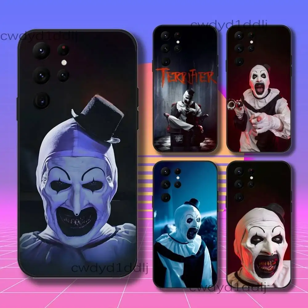 

Horror T-Terrifier Movie Phone Case For Samsung S10,S21,FE,S21 ,S26,S25,S24,S23,Ultra,S9,S22,Plus Black Shell Cover