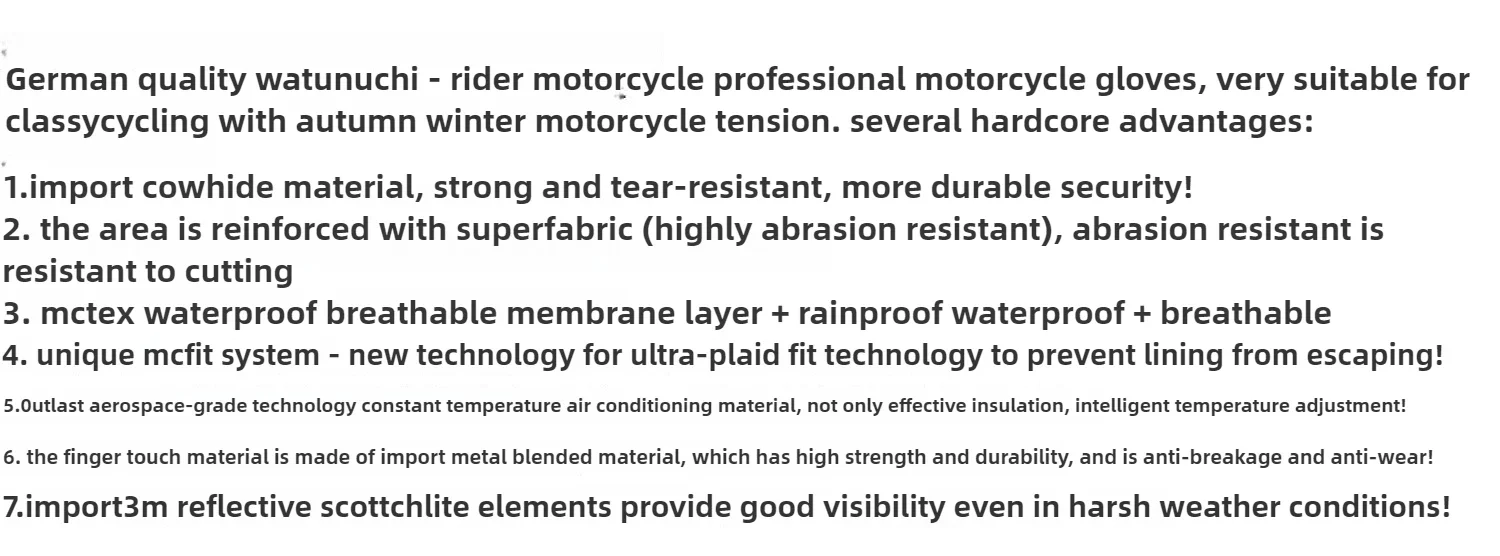 Guantes de Moto con Control de temperatura inteligente de Alemania, Guantes cálidos de invierno para Motocross, Guantes impermeables a prueba de viento para Moto