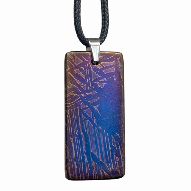 Rare Muonionalusta Meteorite Color-Shift Slice Pendant  Cosmic Heritage Jewelry LK412
