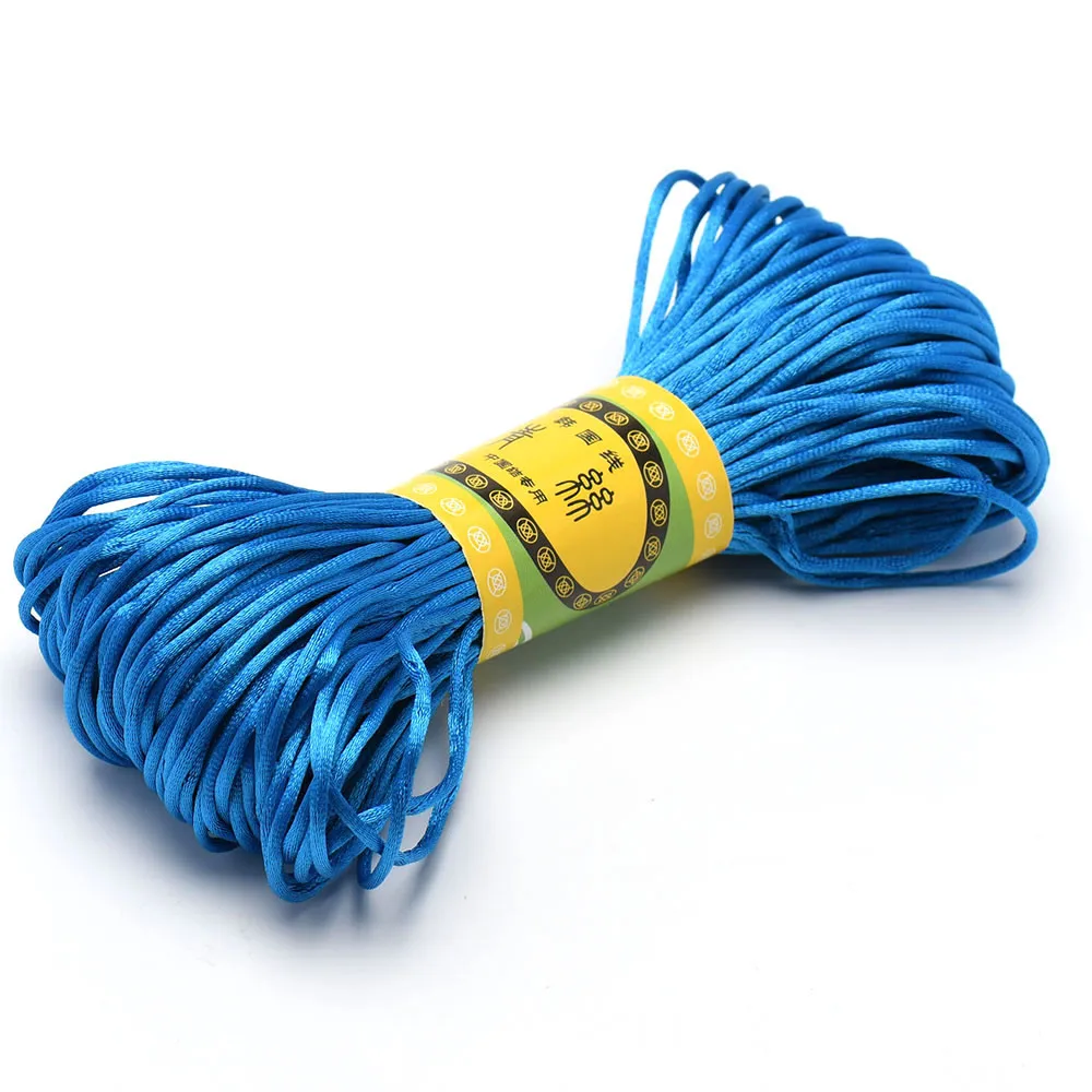 20M 1.5mm Satin Nylon Trim Cord, Rattail Cord Chinese Knot