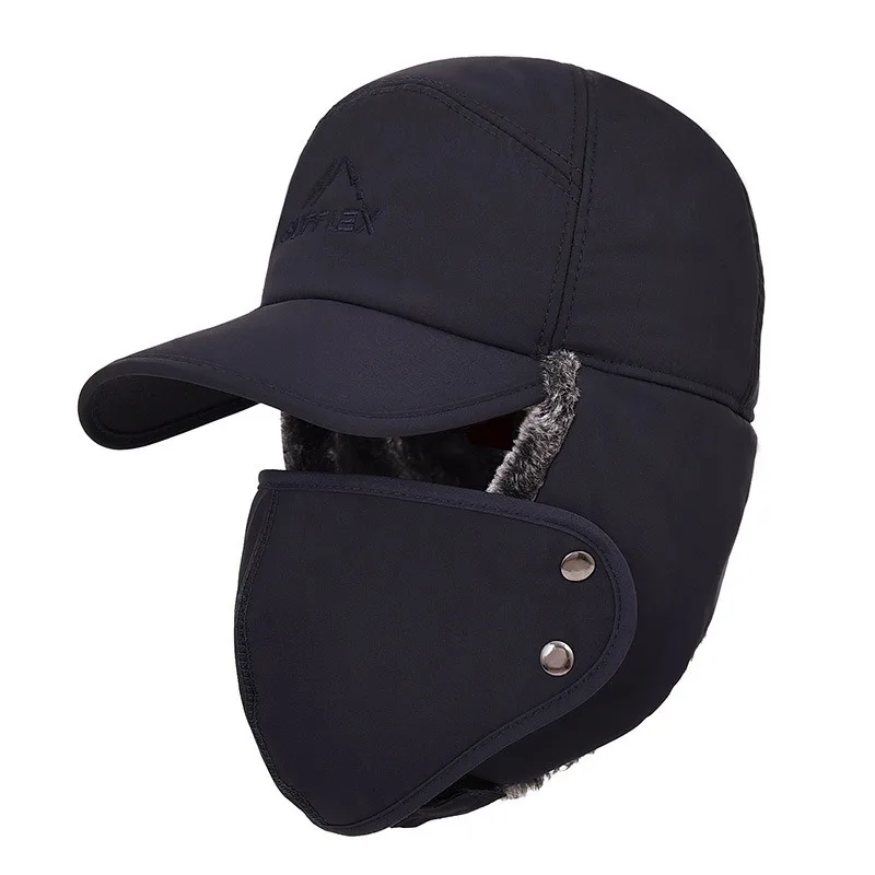 Gorro de bombardero de piel sintética para hombres y mujeres, gorros térmicos suaves con solapa en la oreja, gorros para pesca al aire libre, gorros de esquí, Invierno