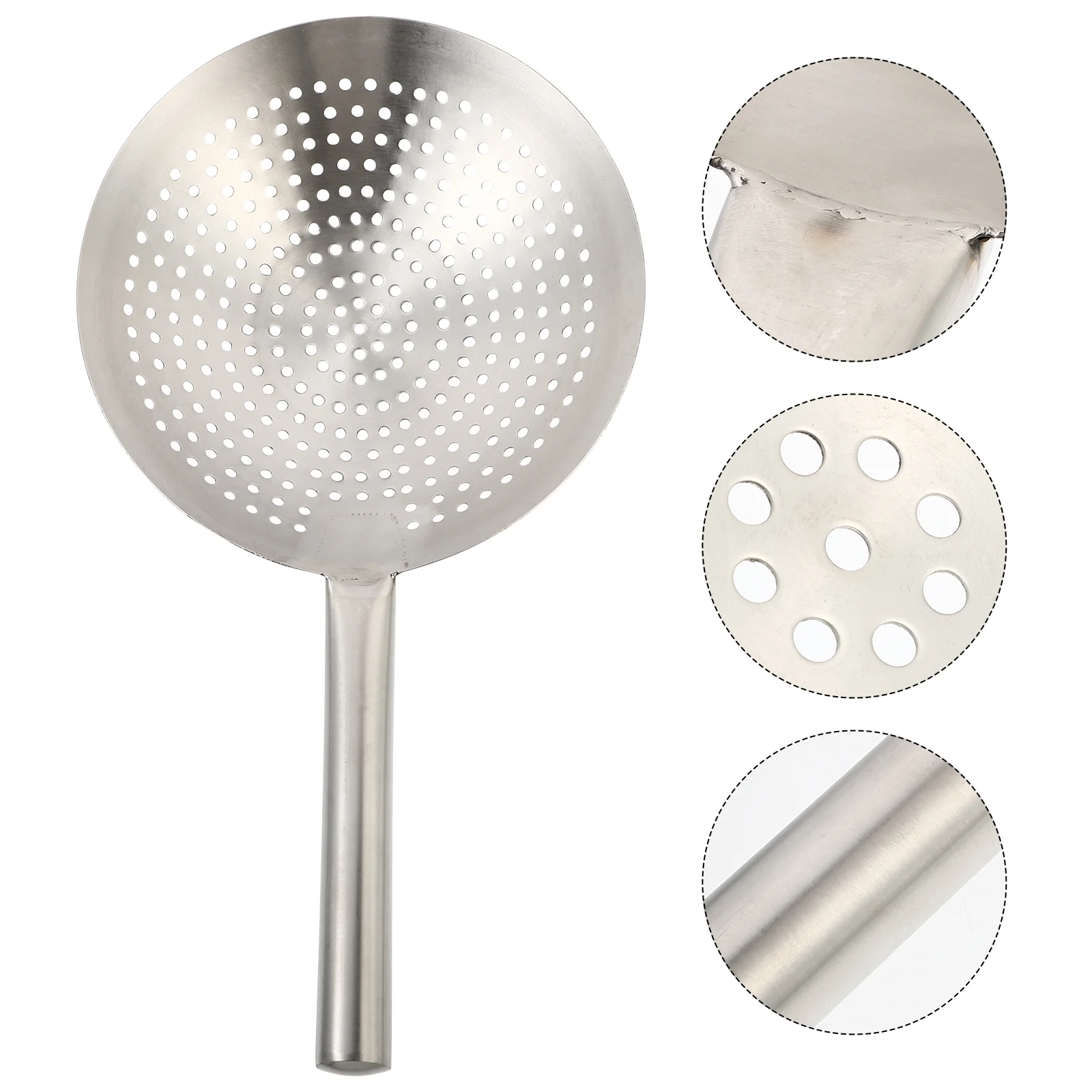 Stainless Steel Colander Kitchen Cookware Mini Filter Strainer Filtering Ladle Spagmoss Appliance Oil Eggs Oven Spoon Gadget