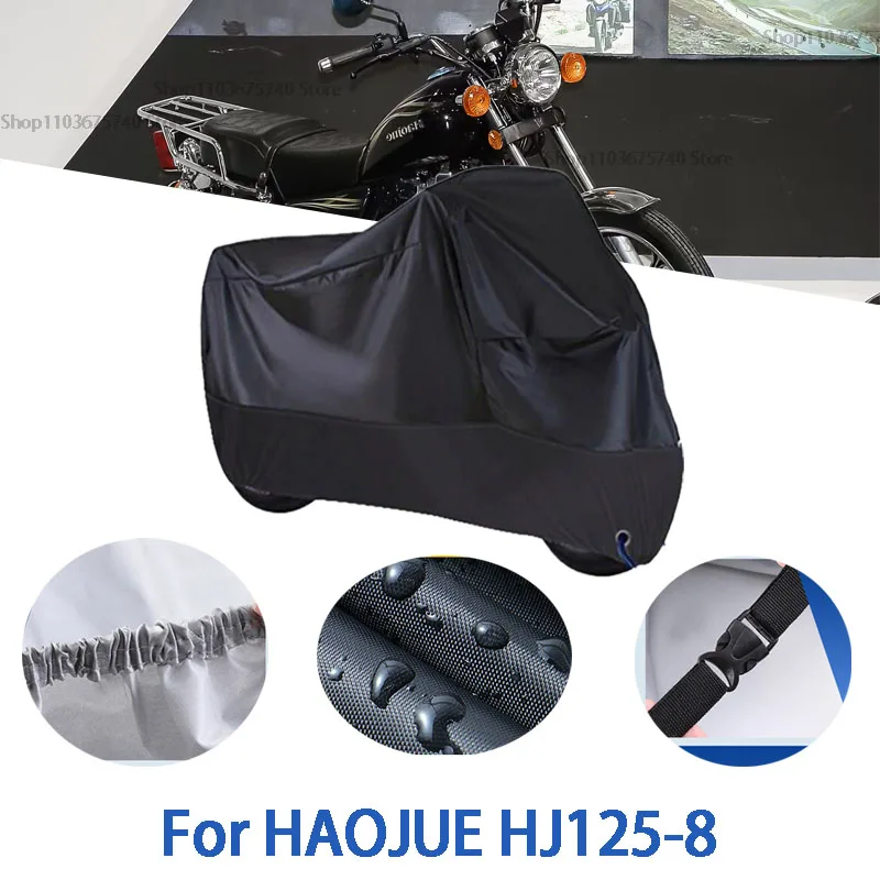 

Motorcycle Full Covers For HAOJUE HJ125-8 Car Outdoors Sun Protection Dust No Ear Thickened Oxford Clothcover Accessories