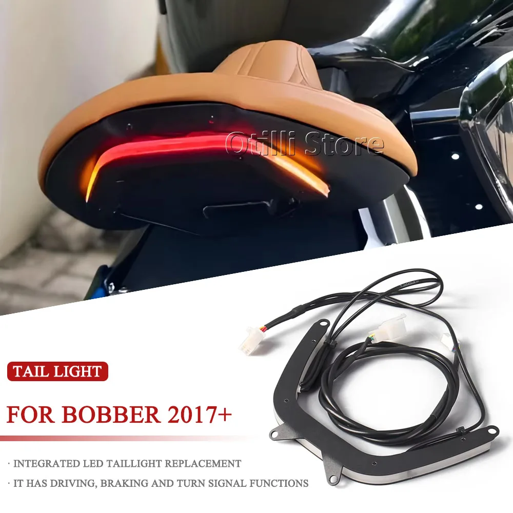 

LED Tail Light Brake Turn Signal Flowing Turn Signal For Motorcycle Fit For Bonneville Bobber(2017-) Bobber Black 2018 2019 2020