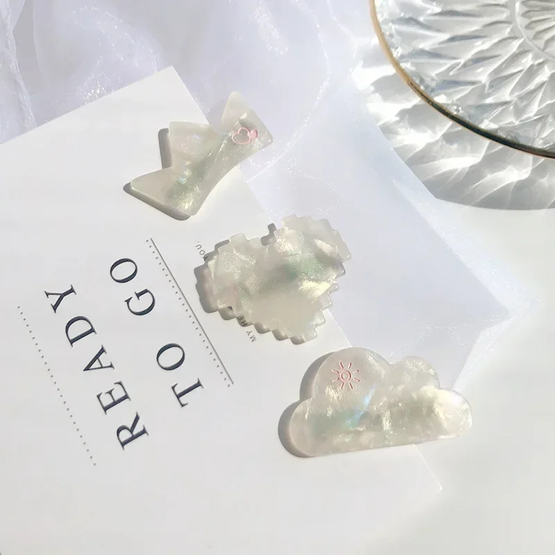 

Новые высококачественные женские простые заколки для волос, ацетатные аксессуары для волос, милая дикая заколка для волос, облачная ракушка, корона, зажим в виде утконоса