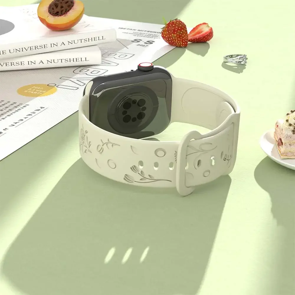 Cinturino per cinturino Apple Watch 44mm 41mm 40mm 45mm 49mm cinturino in Silicone Ultra rondine serie iwatch 10 9 7 SE 6 8 5 4 3 42mm 46mm