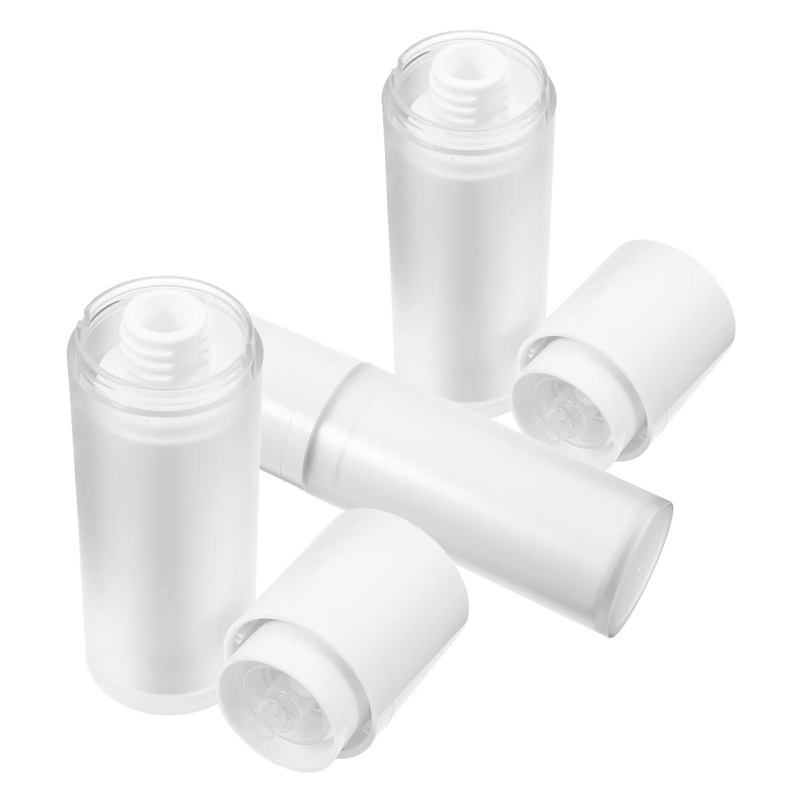 

3Pcs Frosted Lotion Bottles Small Pump Dispenser Portable Refillable Vacuum Travel Container for Toiletries Creams