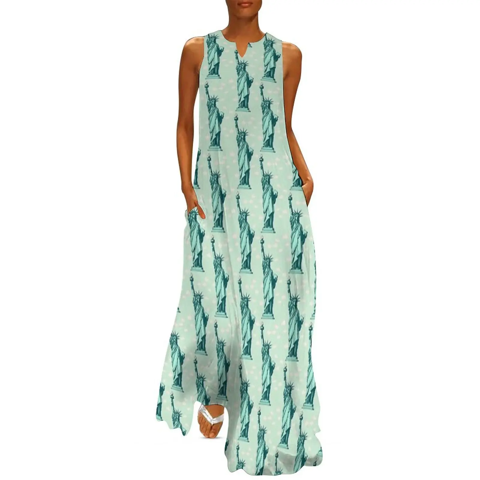 

Statue of Liberty Long Dress Dress for girls Casual dresses summer women's suit summer dress for women 2025