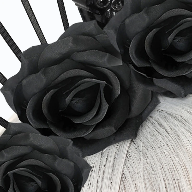 652F hoa hồng hoa vương miện sọ sọ đầu nhọn của cô dâu hoa vương miện halloween