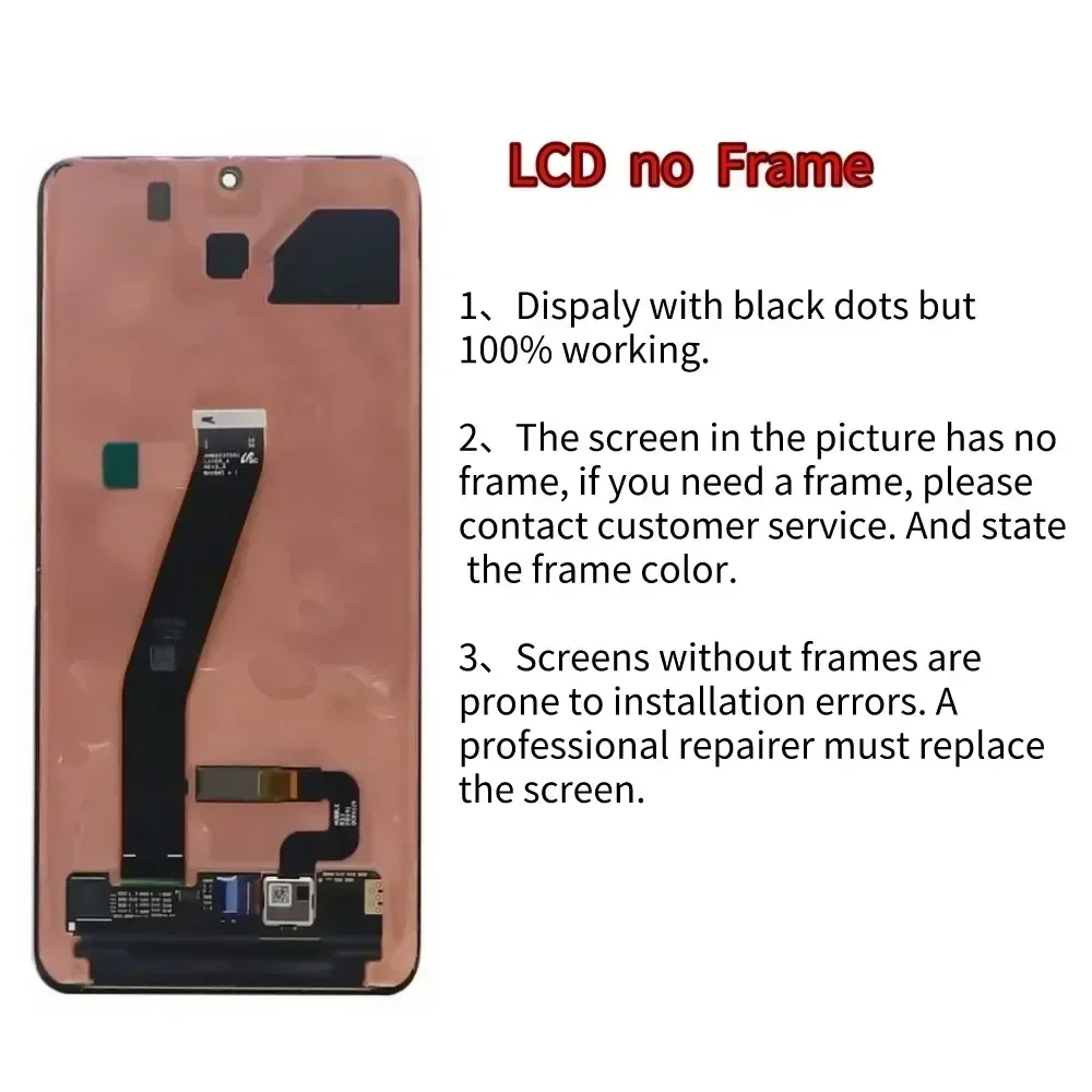 6.2“ AMOLED LCD For Samsung S20 G980 LCD For Samsung S20 G980F Display Touch Screen Digitizer Assembly Repair Parts