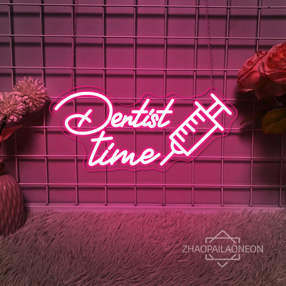 Dentist Tine Neon Led Sign Teeth Dentist Solon Wall Room Decor LED Neon Light USB Dental Clinic Hospital Bedroom Decoration Sign