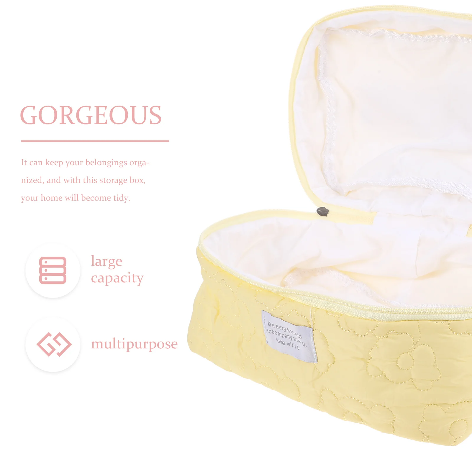 

Chic Adorable Portable Travel Makeup Bag Large Capacity Toiletry Organizer for Women Safe Durable Zipper Pouch