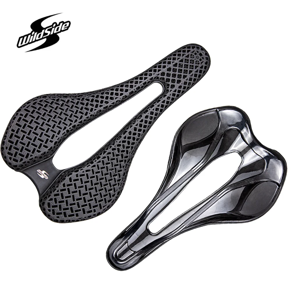 

WILDSIDE 3D Printed Bicycle Saddle Ultralight Carbon Saddle 145mm Soft Bike Saddle for MTB Gravel Road Bike Seat Cycling Parts