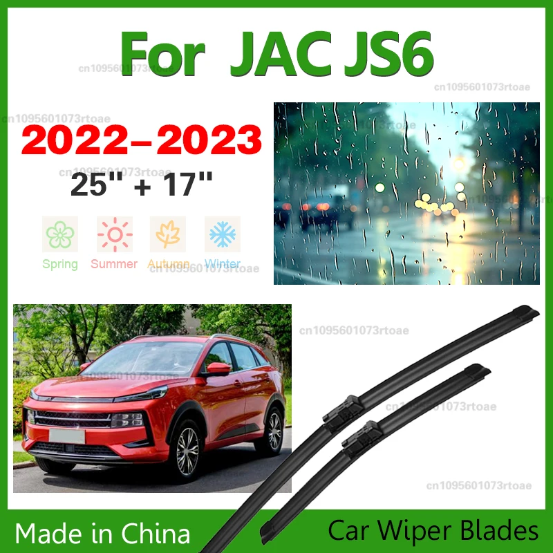 

Car Front Wiper Blades For JAC JS6 1.5 TGDI SUV 2022 2023 Car Accessories Windscreen Wiper Blade Brushes Cutter Goods 25"+17"