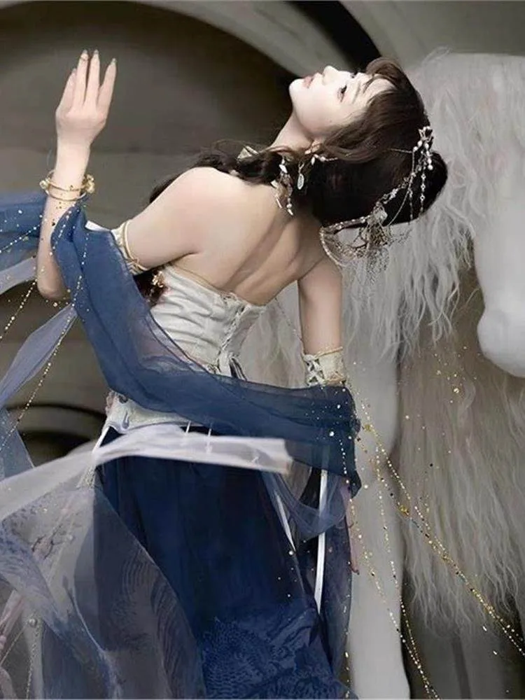 New Hanfu with heavy embroidery Western Regions style and exotic