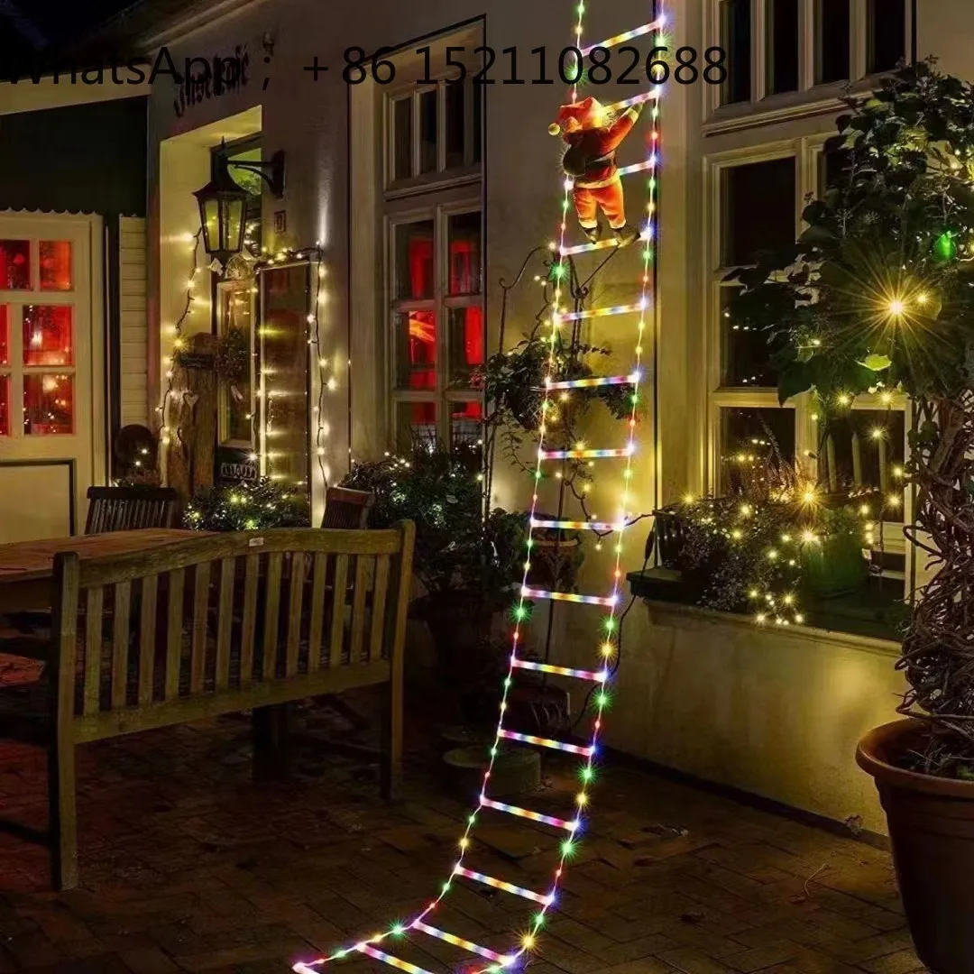 LLY New Staircase Santa Claus Lamp LED Colorful Indoor Hanging Decoration Outdoor Decoration Festive Atmosphere Light