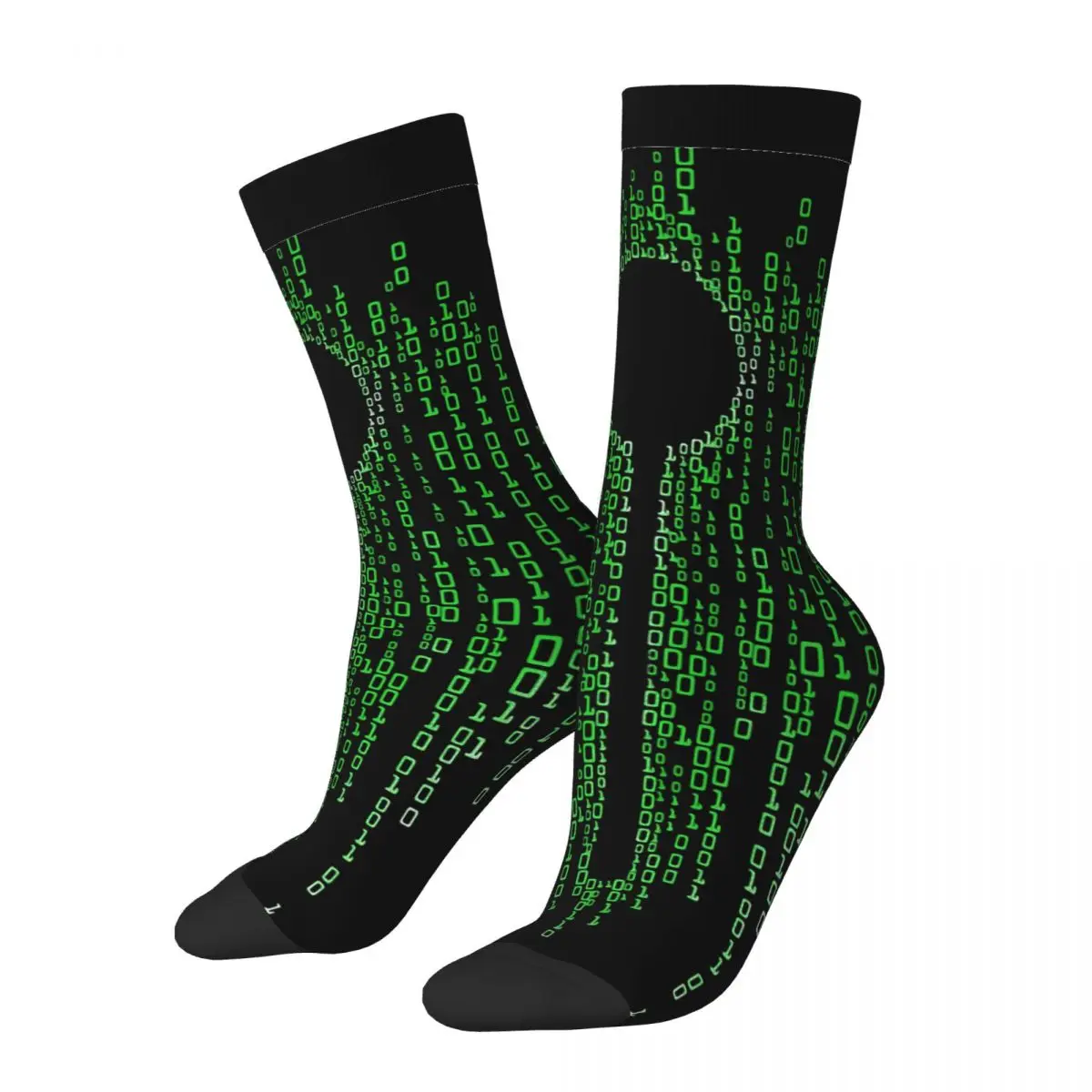 There Is No Spoon Sock for Men Hip Hop Harajuku The Matrix Happy Seamless Pattern Printed Boys Crew Sock Casual Gift