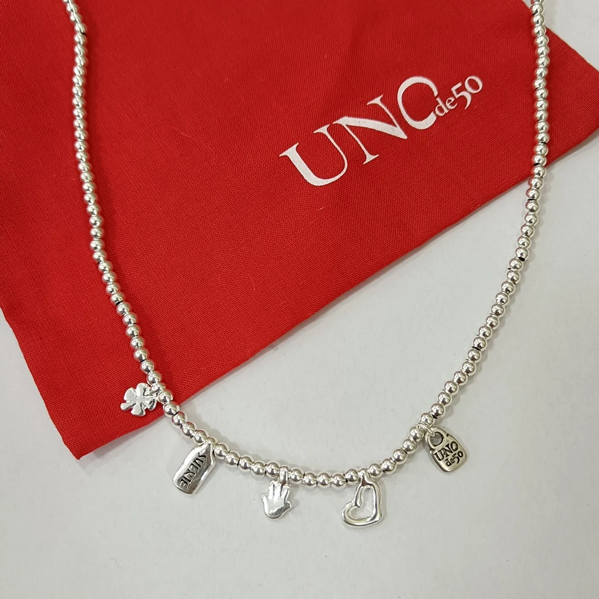 Yisheng alloy bead necklace, Silver clasp,, with logo, wholesale, new 2021, European fashion gift