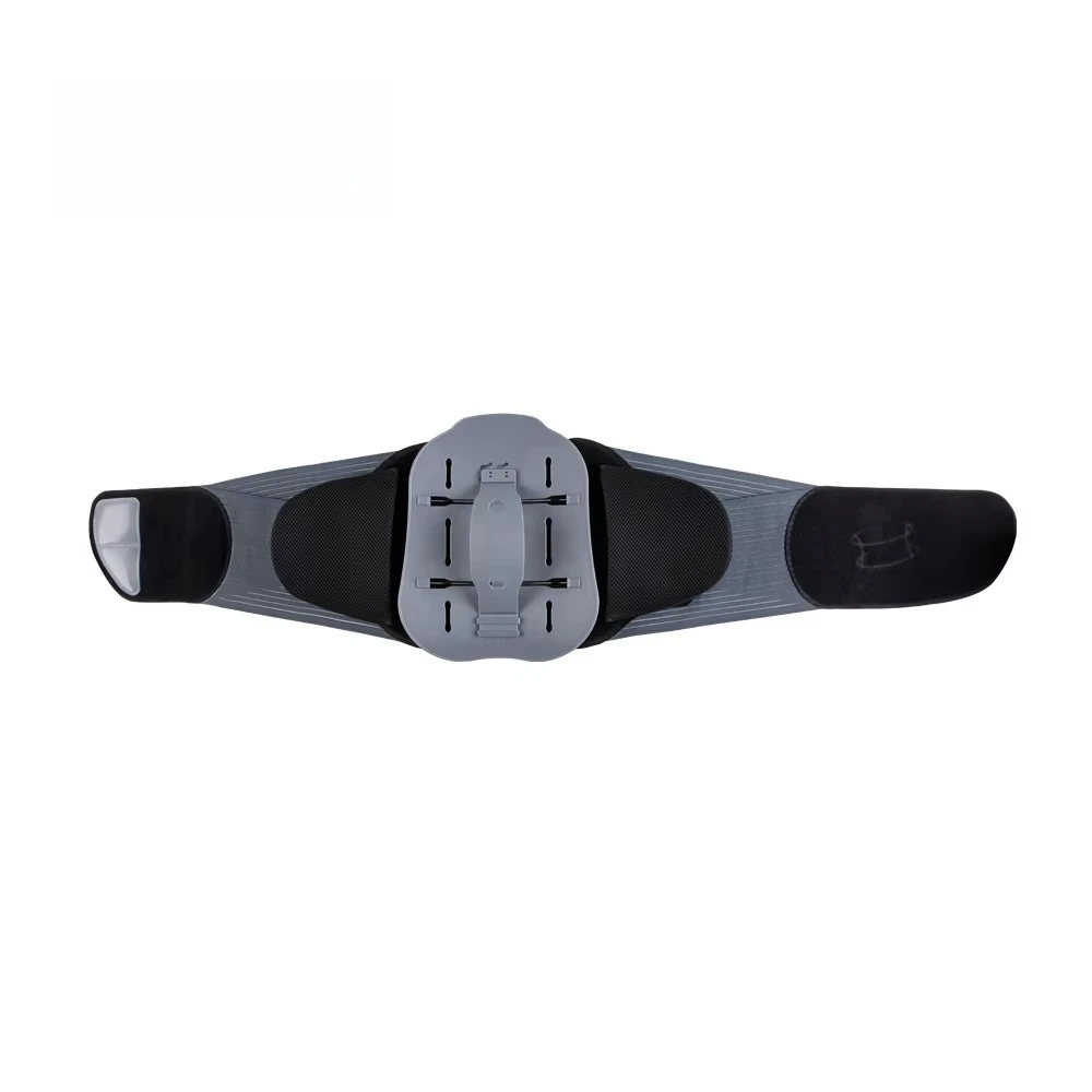 Lumbar Protection Posture Corrective Waist Trimmer for Back Pain Adjustable Black Grey