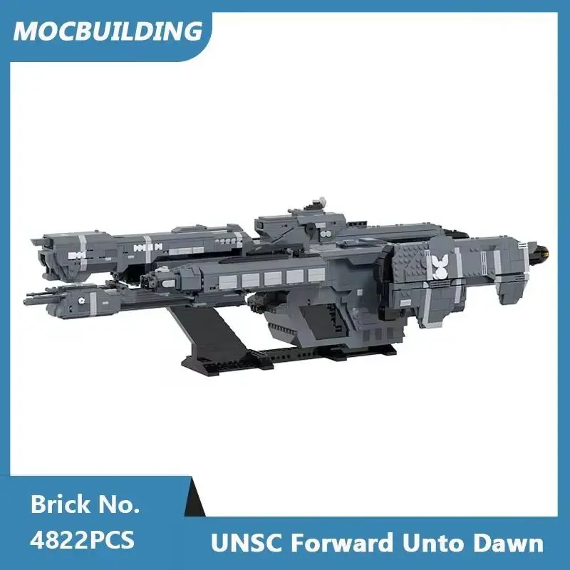 

Строительные блоки MOC UNSC вперед до рассвета, модель космоса, сделай сам, собранные кирпичи, большая масштабная коллекция, демонстрационные игрушки, подарки, 4822 шт.