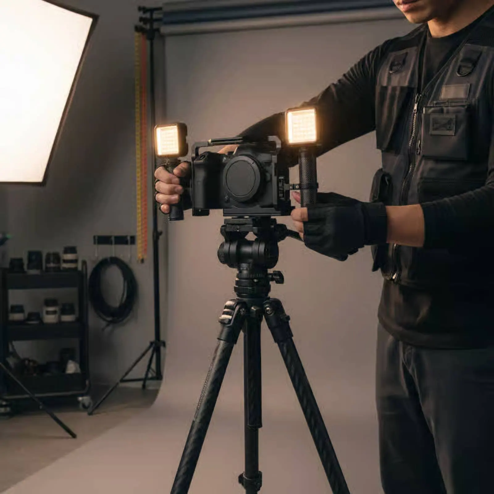 

Универсальная рукоятка для камеры из углеродного волокна с многофункциональным интерфейсом расширения, боковая рукоятка из углеродного волокна для кинематографистов и путешественников