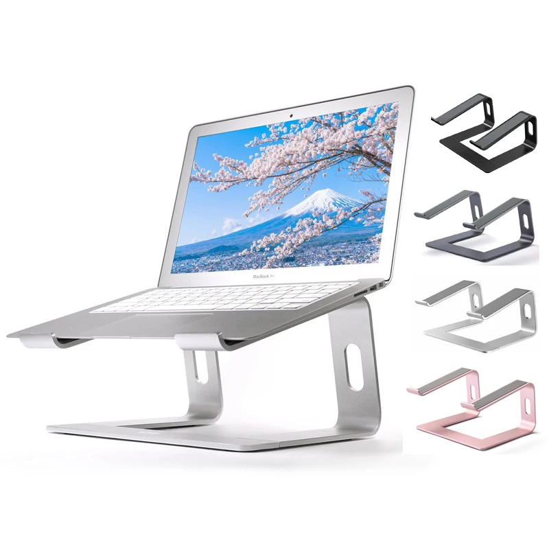 Top! Laptop Stand Holder Aluminum Stand For MacBook Portable Compatible Detachable Laptop Riser Mount Notebook PC Computer