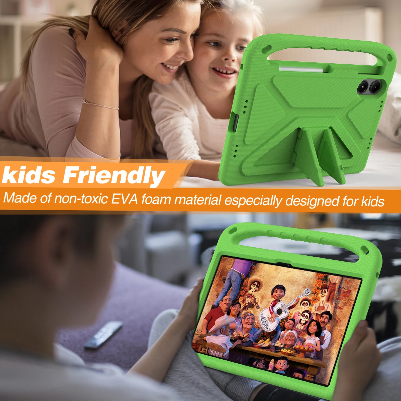 Étui EVA pour tablette, support de sécurité pour enfants, housse Funda pour Xiaomi Redmi Pad Pro 12.1 pouces pour Xiaomi Poco Pad Tab, pochette d'accessoires