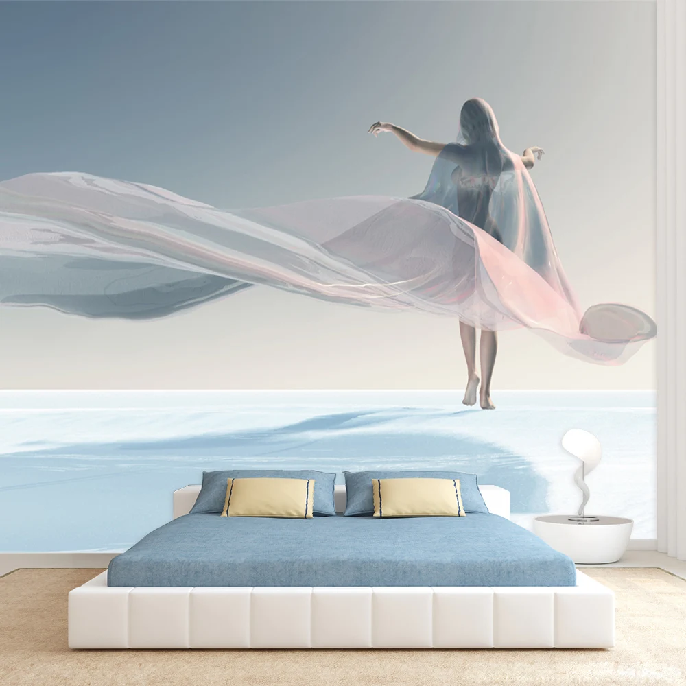 Removable Peel and Stick Optional Wallpapers for Bedroom Walls Decoration Wall Papers Home Decor Dancing Girl Modern Mural Print