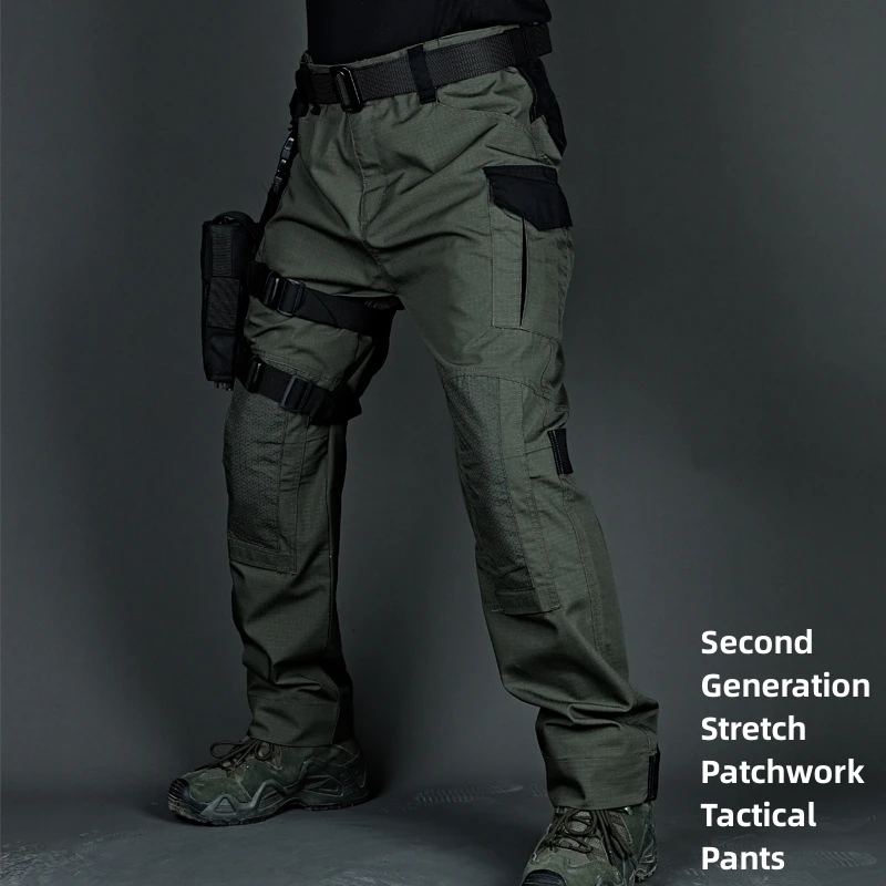 

Stretch Patchwork Pants Men Outdoor Climbing Hiking Overalls Special Forces Fans Trousers Training Fishing