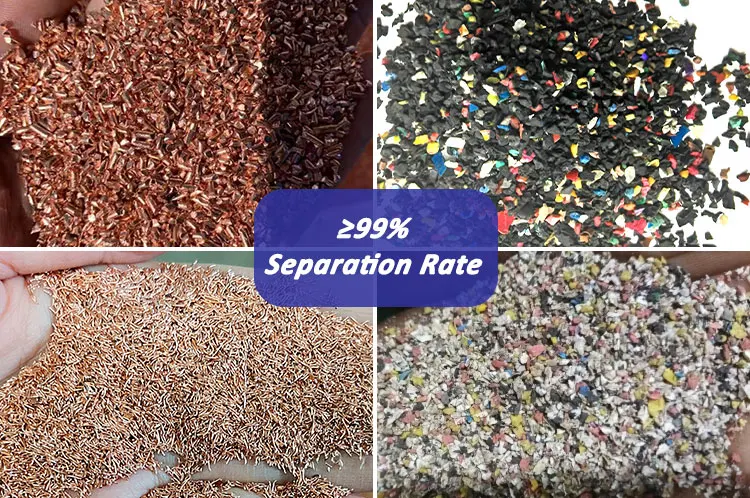 Waste Cable Recycling Cable Crusher Copper Plastic Granule Separate Mini Cable Granulator Machine