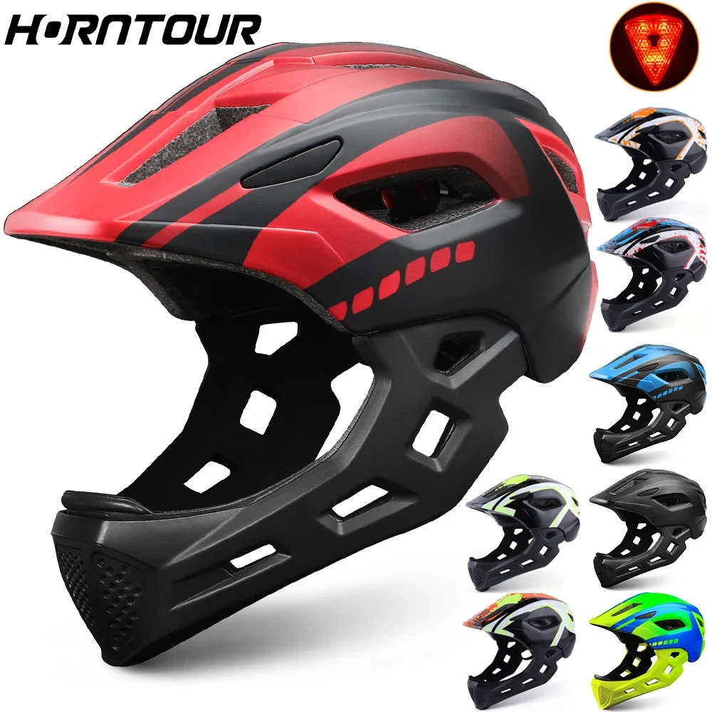 

Horntour Kids Detachable Full Face Bicycle Helmets Child Safety Cycling Protection for Balance Roller Skating Caps Bike Helmet