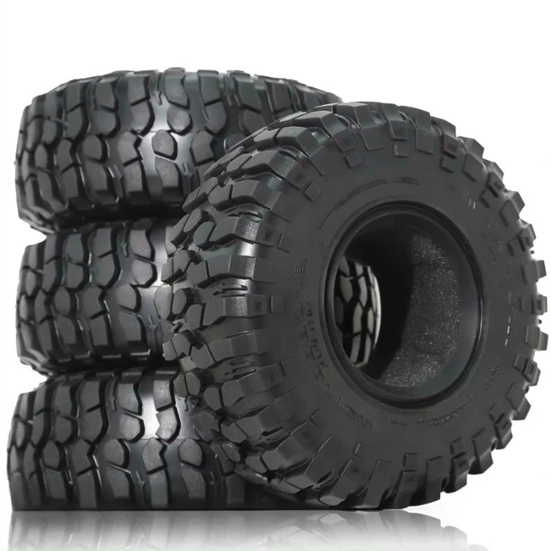 4PCS 1.9 pollici Simulato Gomma Arrampicata Pneumatico 106x37mm per 1/10 RC Crawler Auto Traxxas TRX4 AXIAL SCX10 RC4WD D90 D110 Accessori