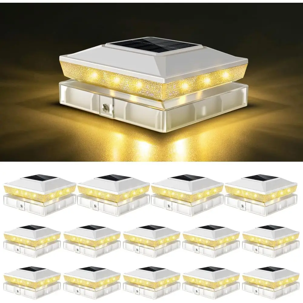 

14Pack r Post Lights, its 4x4 & 3.5x3.5 Vinyl & Wood Posts, 2 Lighting es (Warm/Cool White), Dusk to , Waterproo LED Outdoor enc