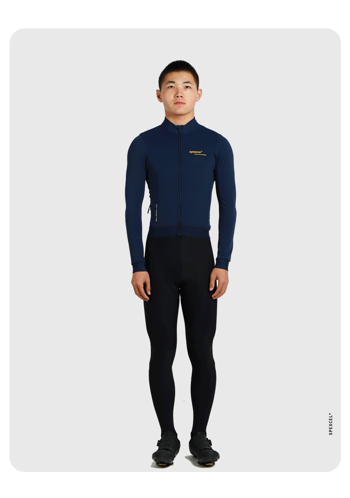 SPEXCEL 2023 Winter PRO AERO 3.0 Thermo-Fleece-Radtrikots Langarm Race Fit Nylon-Thermostoff Warm und atmungsaktiv – Detail 7