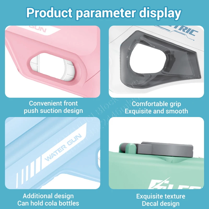 Nowy całkowicie elektryczny pistolet na wodę letni dziecięcy i dorosły pistolet zabawkowy do zabawy w wodę o dużej pojemności automatyczny pistolet
